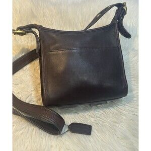 Coach Vintage Legacy Crossbody Shoulder Bag Purse 9997  Brown Leather Small Zip
